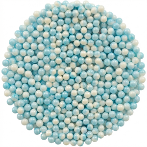 7 mm Shiny Sugar Pearls Mix – Blue & White 1000 g